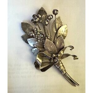 Vintage Hobe' Sterling Silver Bouquet Brooch Pin